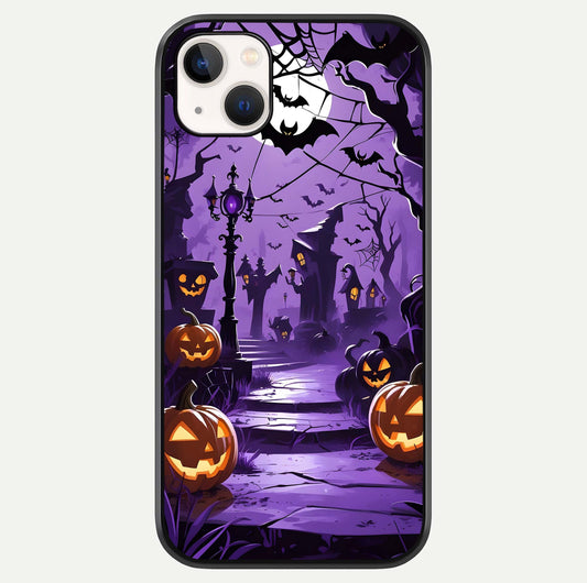 Pumpkin Patch Halloween Glass Case For iPhone 14 Plus by Custom World