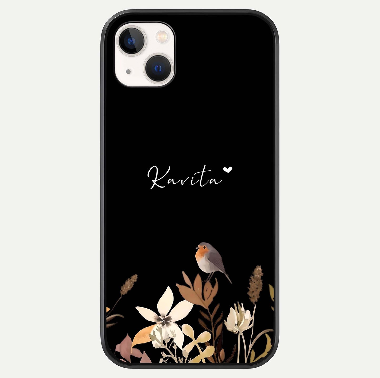 Quiet Garden Tune Custom Name Glass Case For iPhone 14 Plus by Custom World
