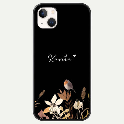 Quiet Garden Tune Custom Name Glass Case For iPhone 14 Plus by Custom World