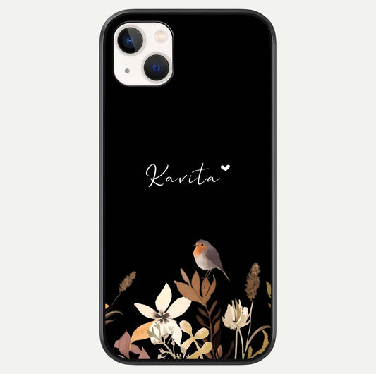 Quiet Garden Tune Custom Name Glass Case For iPhone 14 Plus by Custom World