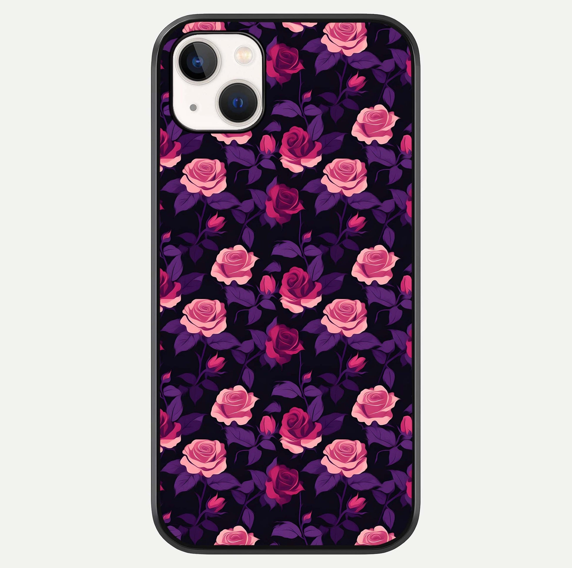 Rose Garden Twilight Glass Case For iPhone 14 Plus by Custom World
