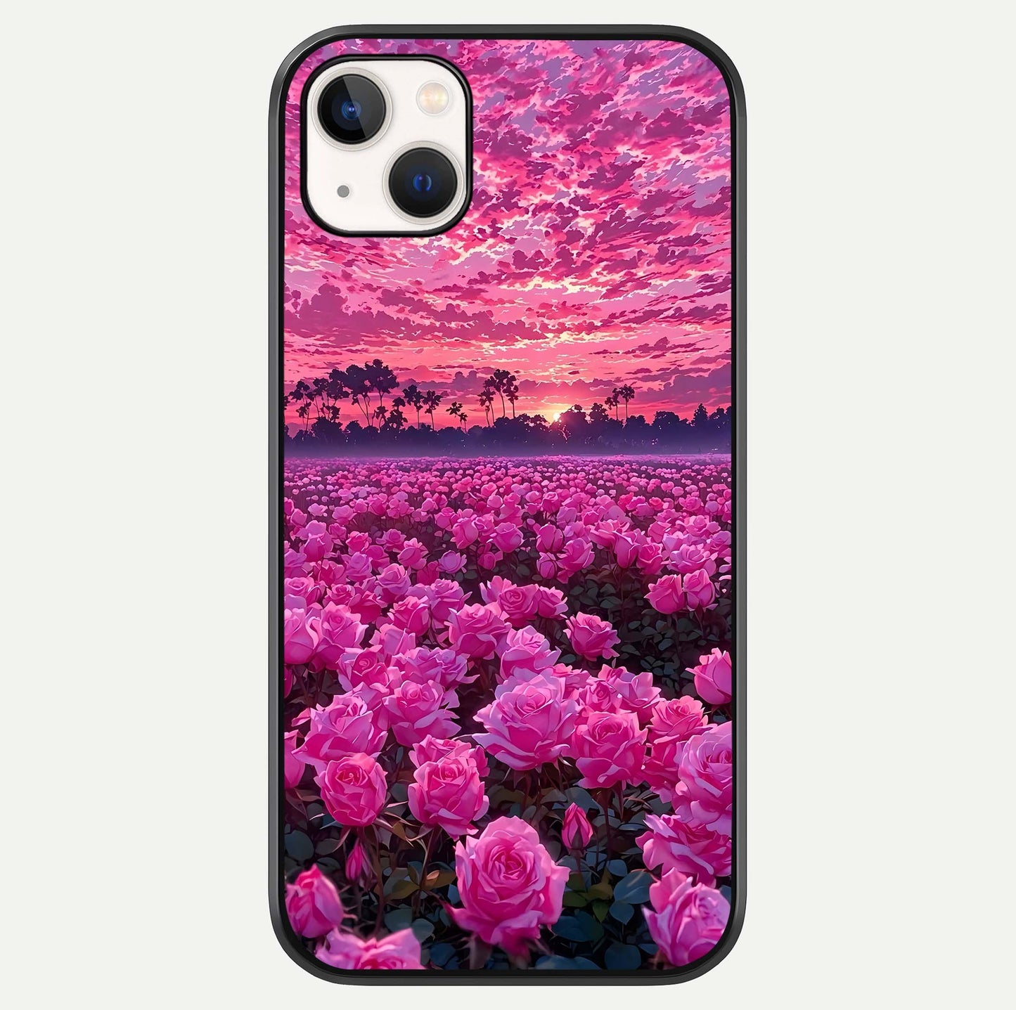 Rose Sunset Valley Glass Case For iPhone 14 Plus by Custom World