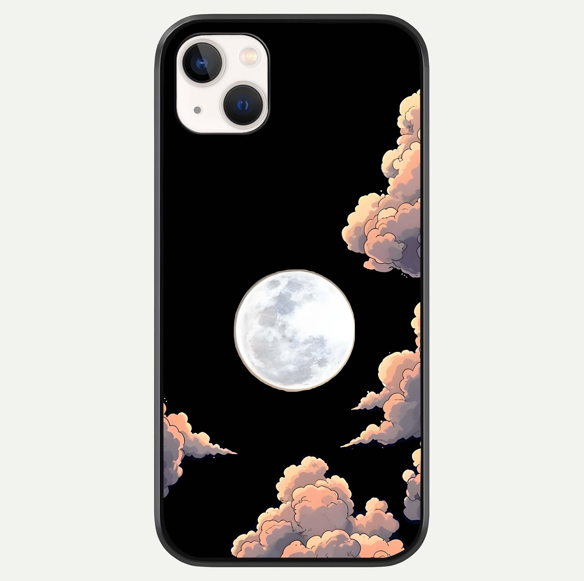 Shade Cloud Moon Glass Case For iPhone 14 Plus by Custom World