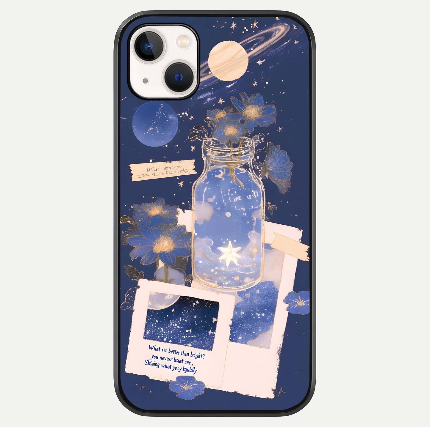 Starlit Cosmic Jar Glass Case For iPhone 14 Plus by Custom World