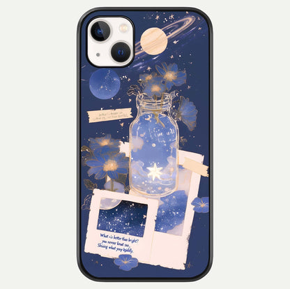 Starlit Cosmic Jar Glass Case For iPhone 14 Plus by Custom World