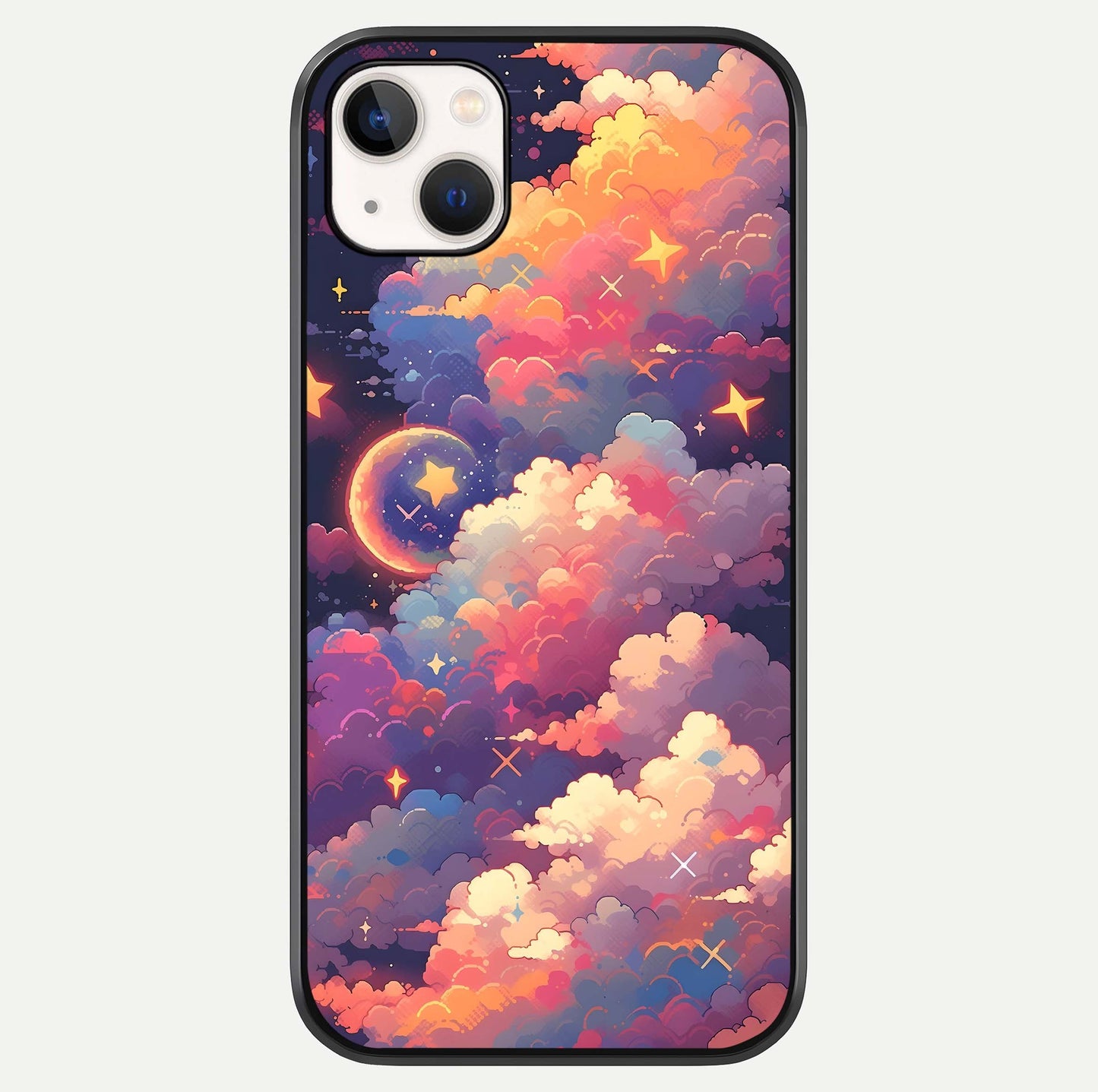 Starlit Dream Clouds Glass Case For iPhone 14 Plus by Custom World