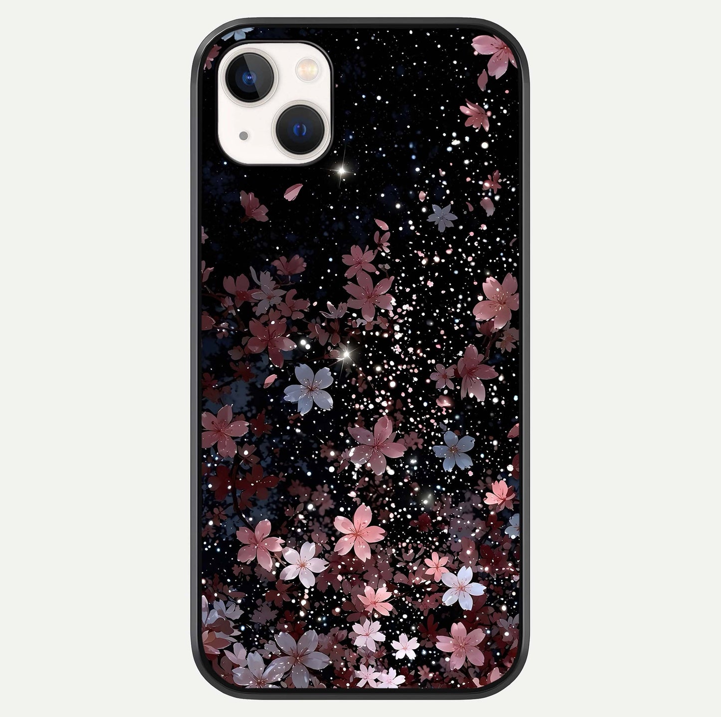 Starlit Flower Dreams Glass Case For iPhone 14 Plus by Custom World