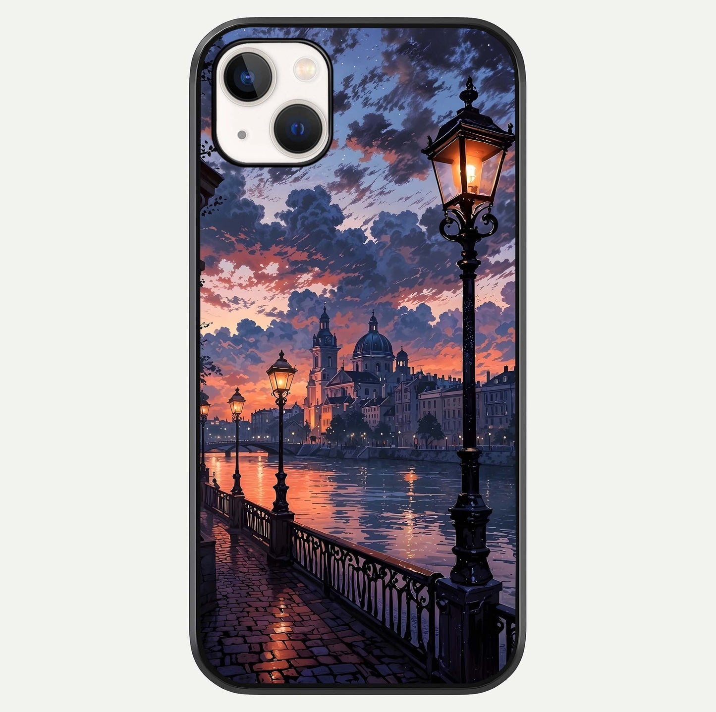 Twilight River Lights Glass Case For iPhone 16 Pro by Custom World