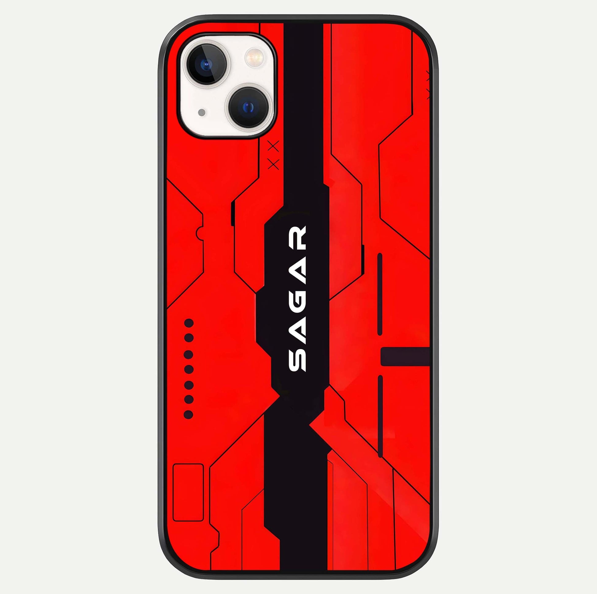 Voltage Rise CYBERPUNK Custom Name Glass Case For iPhone 14 Plus by Custom World