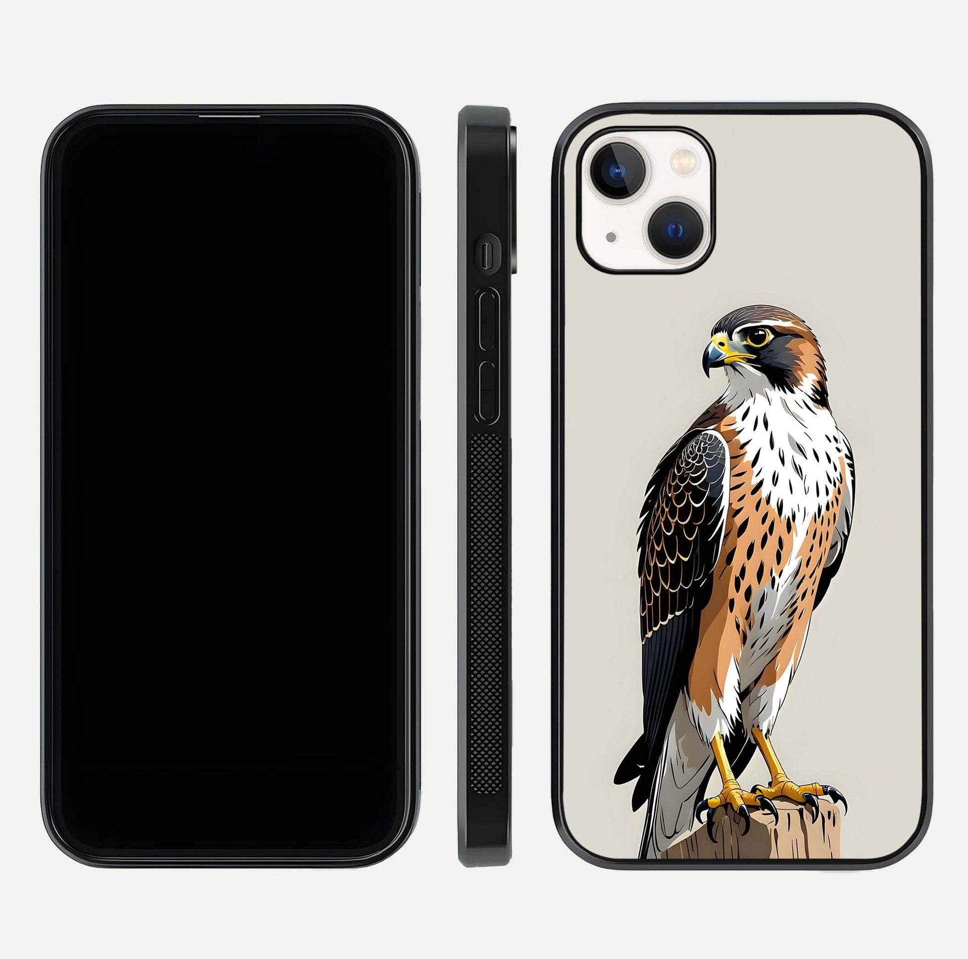 Clever Eagle Glass Case for iPhone 14 Plus dual-view layout showing design symmetry and smooth finish