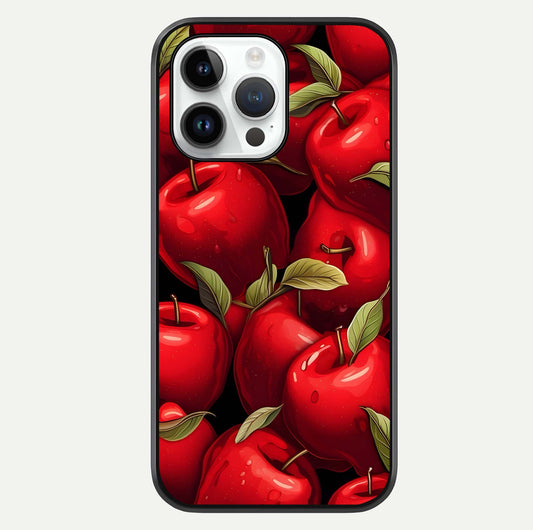 Apple Pattern Glass Case For iPhone 16 Pro by Custom World