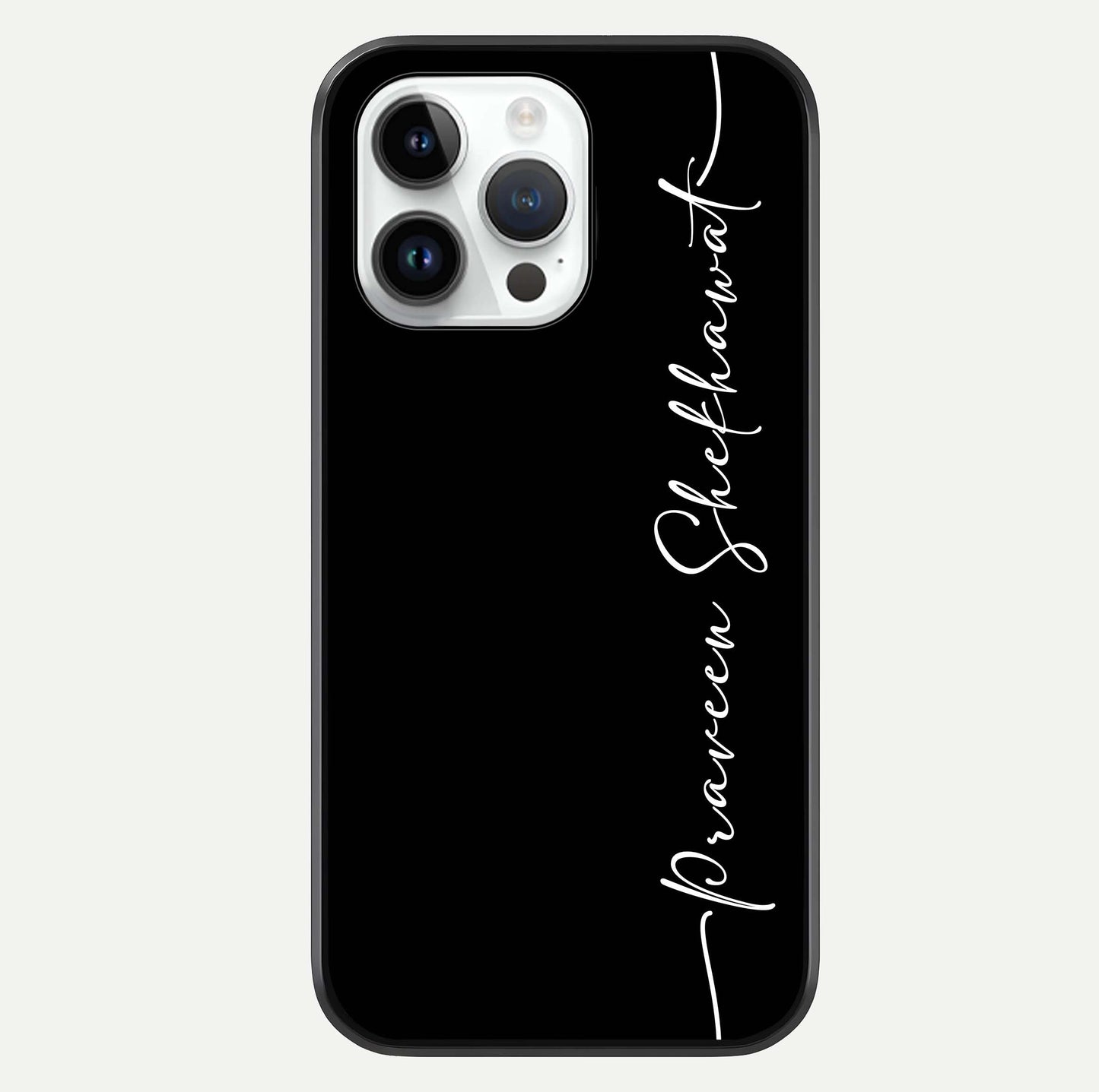 Black Tune Custom Name Glass Case For iPhone 16 Pro by Custom World