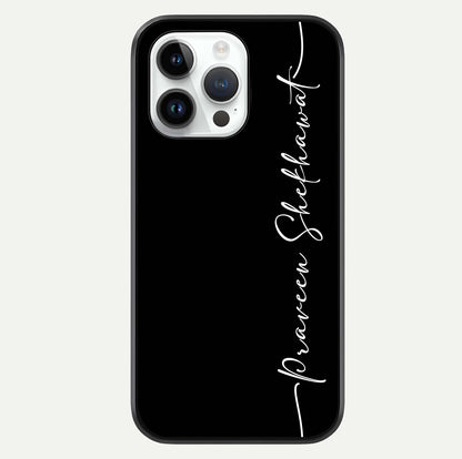 Black Tune Custom Name Glass Case For iPhone 16 Pro by Custom World