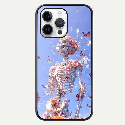 Bloom Beyond Bones Glass Case For iPhone 14 Pro by Custom World