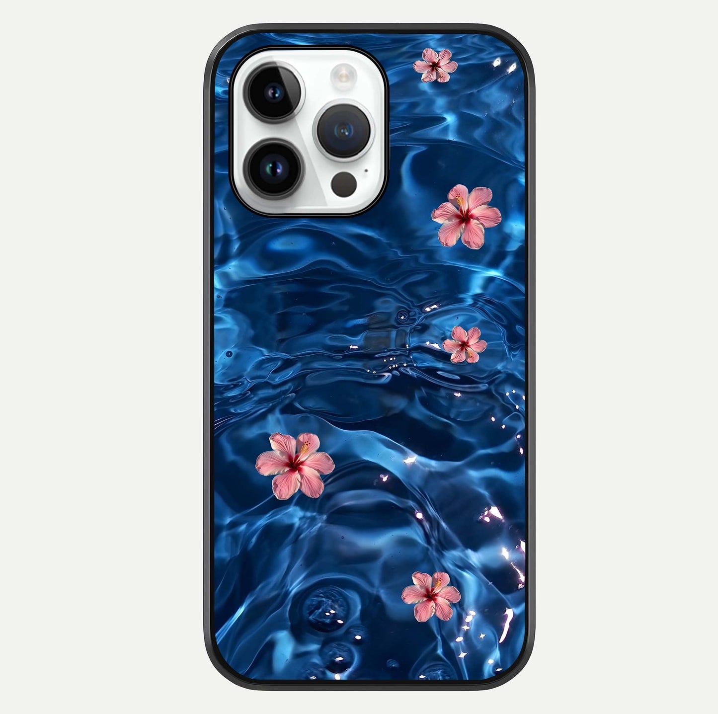 Blooming Water Drift Glass Case For iPhone 16 Pro by Custom World