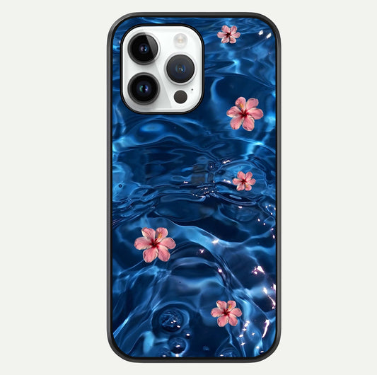 Blooming Water Drift Glass Case For iPhone 16 Pro by Custom World