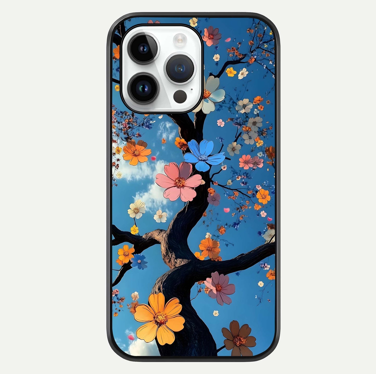 Blossom Dream Sky Glass Case For iPhone 14 Pro by Custom World