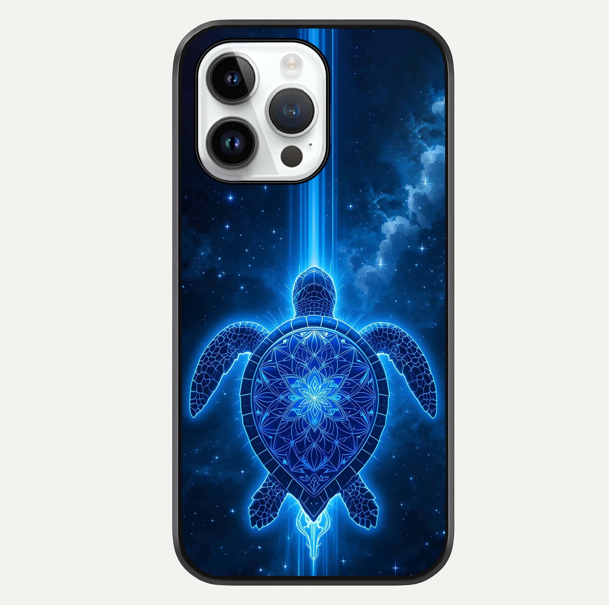 Blue Galaxy Turtle Glass Case For iPhone 16 Pro by Custom World