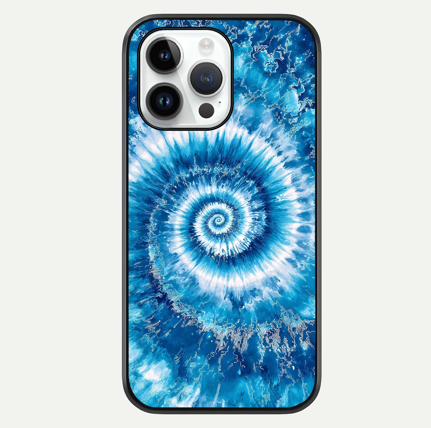 Blue Galaxy Wave Glass Case For iPhone 14 Pro by Custom World