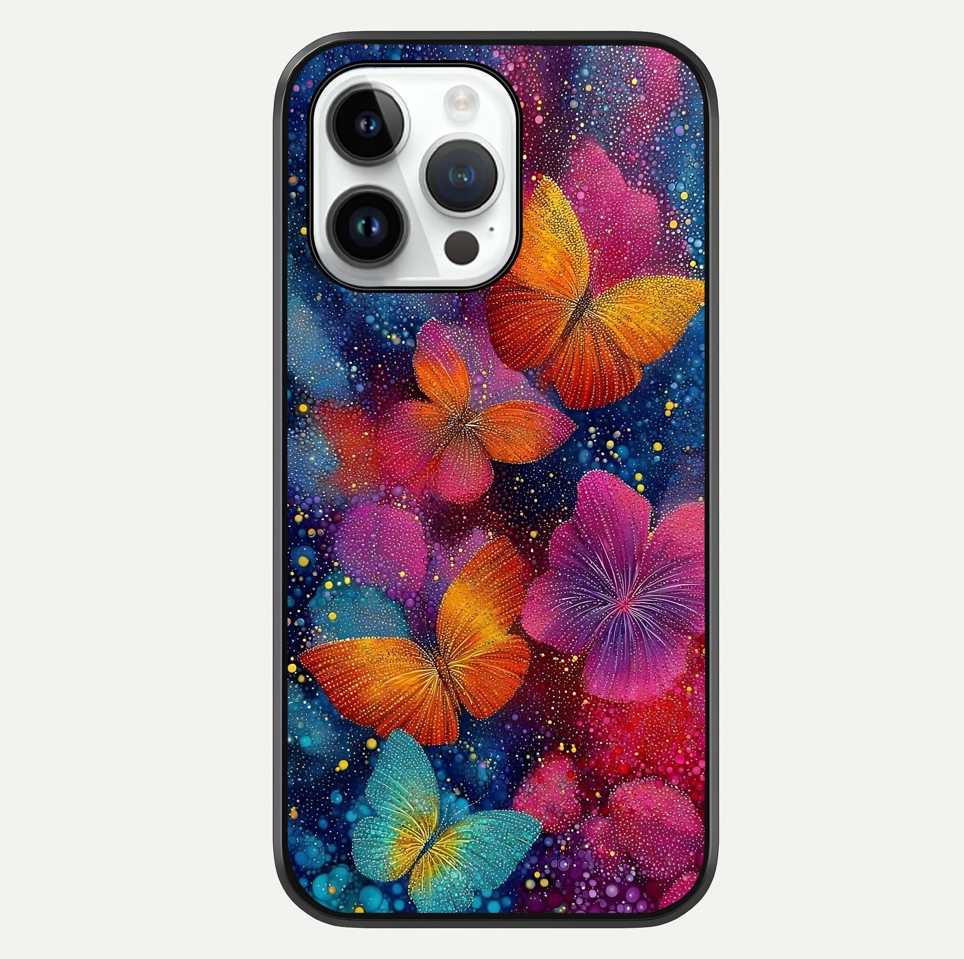 Butterfly Dream Mist Glass Case For iPhone 14 Pro by Custom World