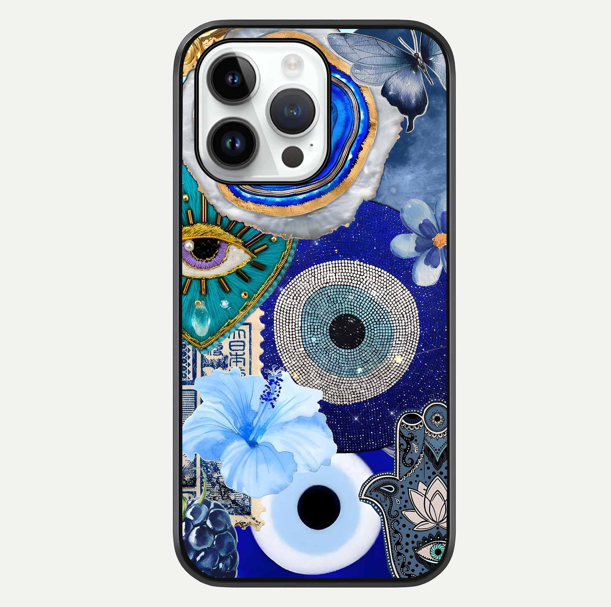Celestial Celestial Blue Vision Glass Case For iPhone 14 Pro by Custom World