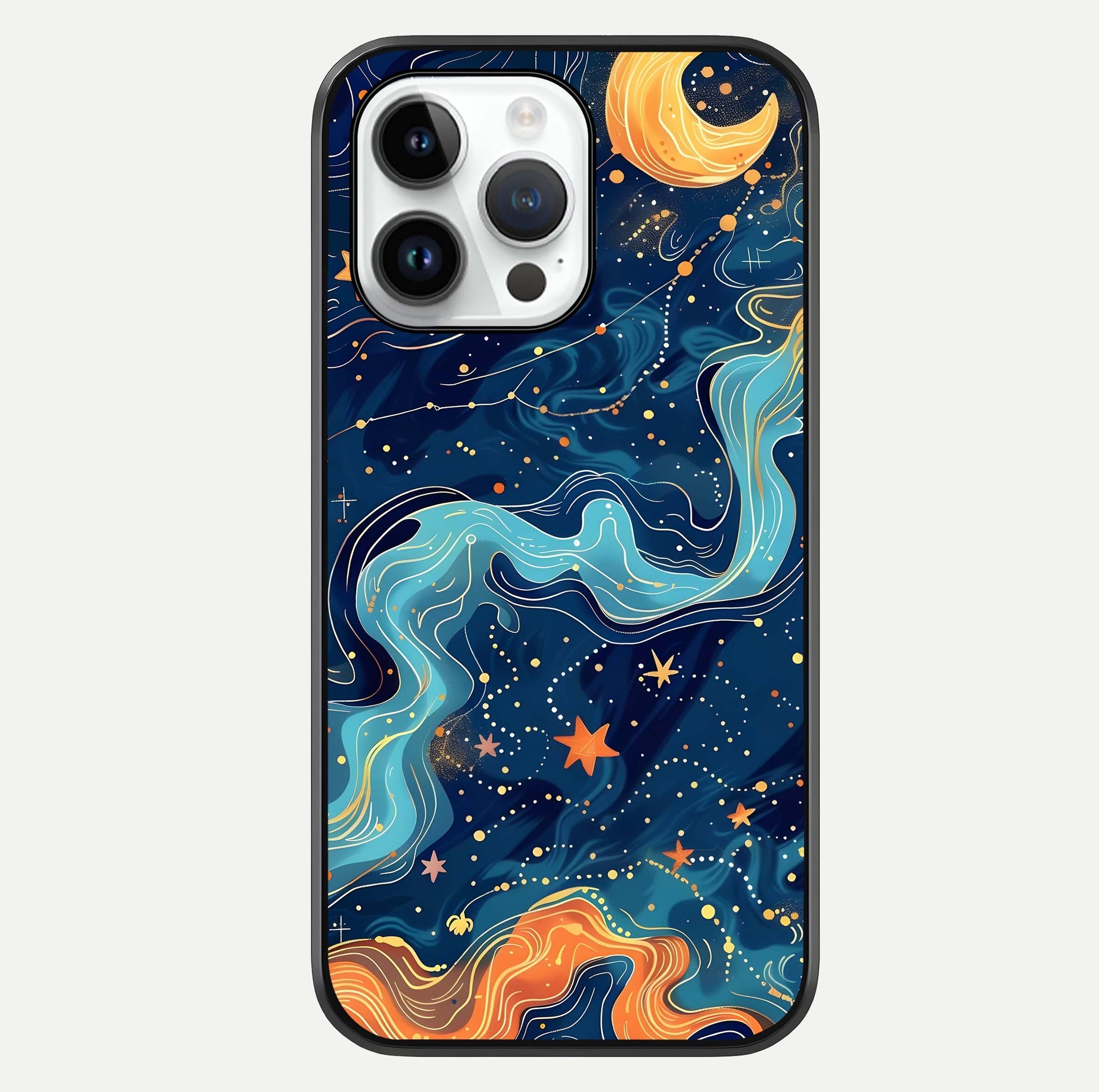 Celestial Dream Flow Glass Case For iPhone 14 Pro by Custom World