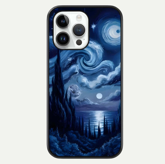 Celestial Dream Van Gogh Glass Case For iPhone 14 Pro by Custom World