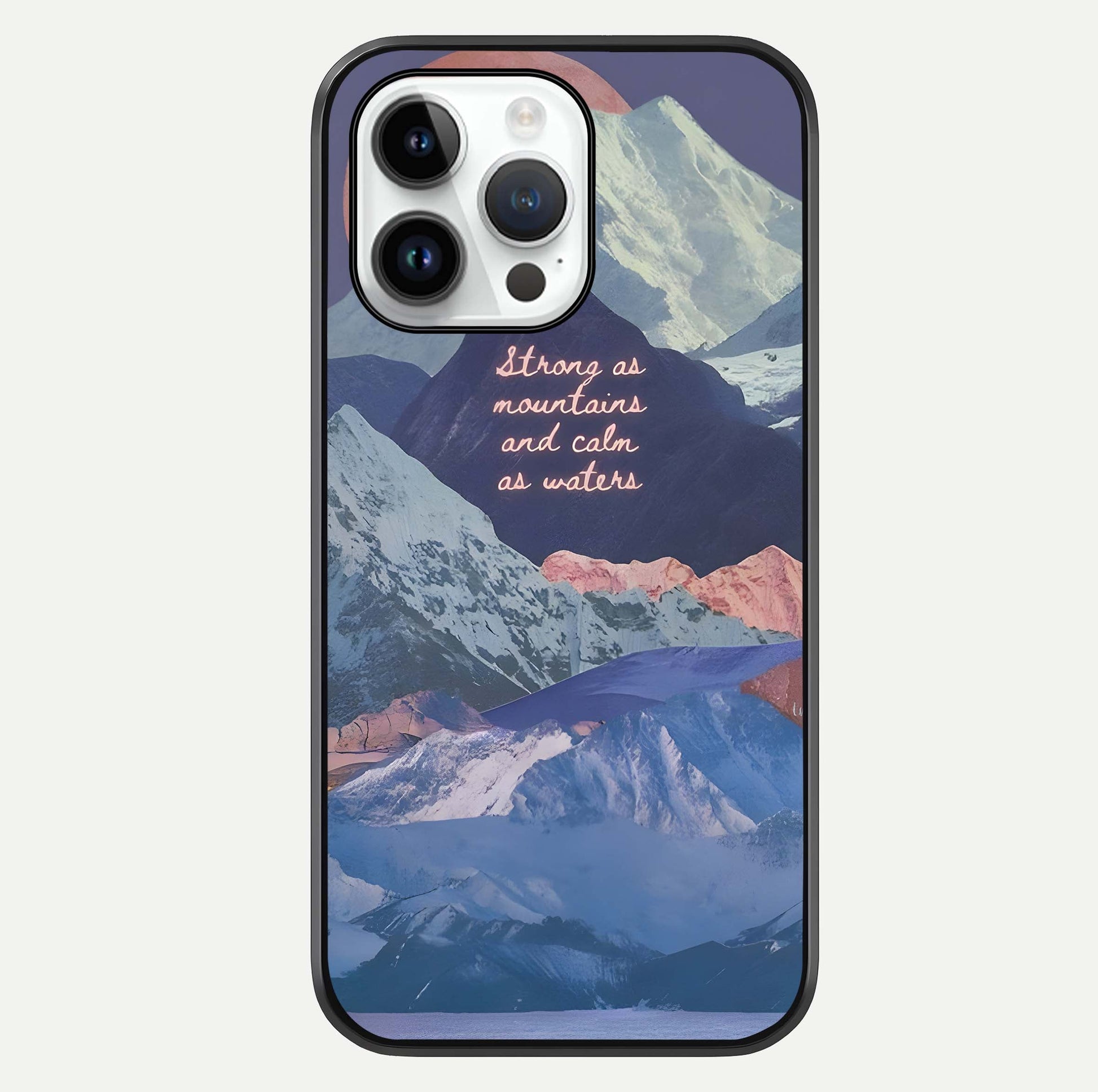 Celestial Mountain Calm Glass Case For iPhone 14 Pro by Custom World