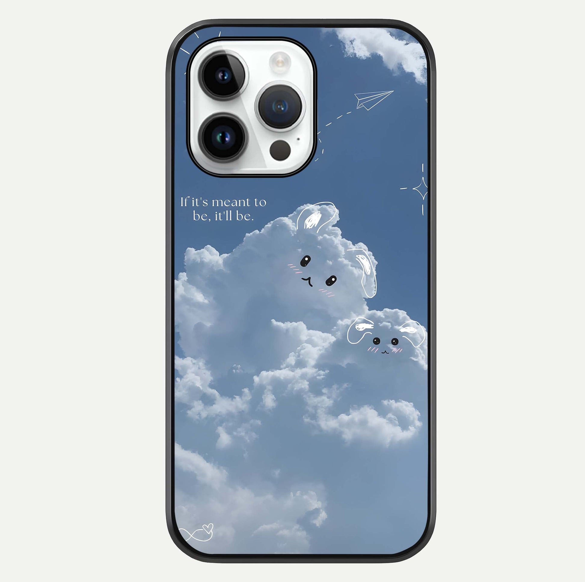 Cloud Bunny Dreams Glass Case For iPhone 14 Pro by Custom World