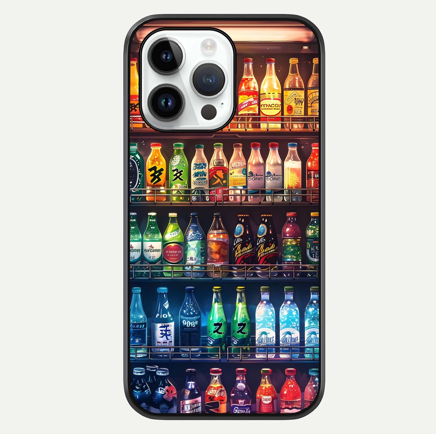 Colorful Soda Bottles Glass Case For iPhone 14 Pro by Custom World