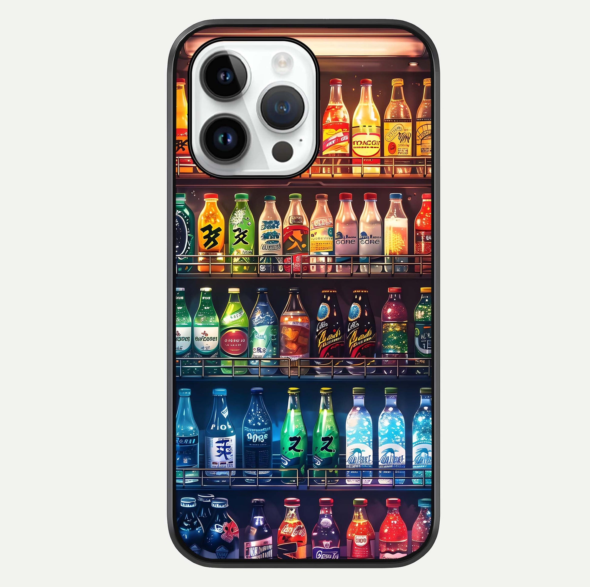 Colorful Soda Bottles Glass Case For iPhone 14 Pro by Custom World