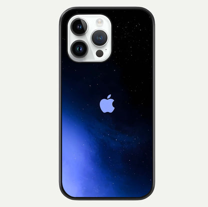 Cosmic Blue Apple Glass Case For iPhone 14 Pro by Custom World