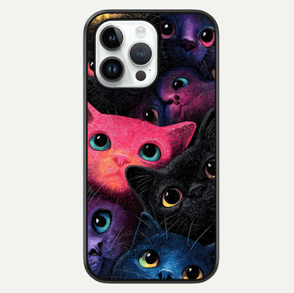 Cosmic Cats Dreams Glass Case For iPhone 14 Pro by Custom World