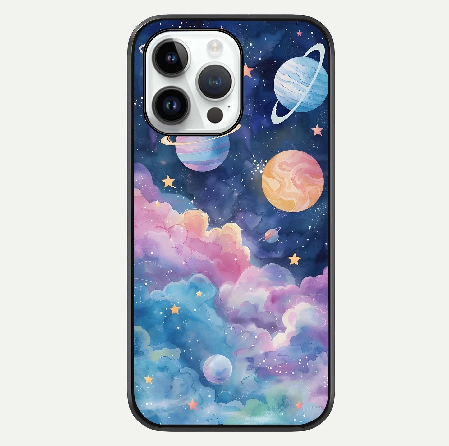 Cosmic Planet Dreams Glass Case For iPhone 14 Pro by Custom World