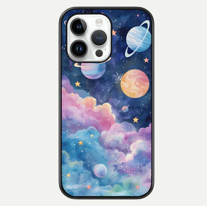 Cosmic Planet Dreams Glass Case For iPhone 14 Pro by Custom World