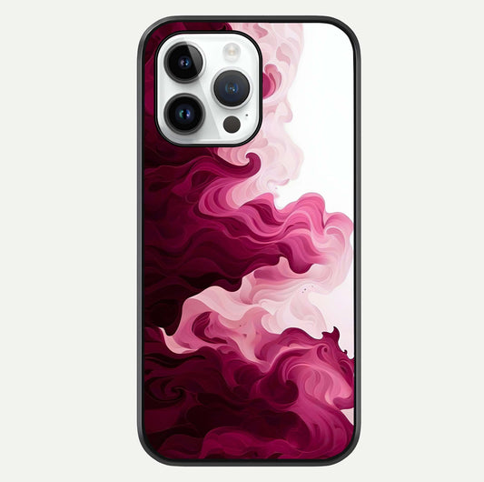 Crimson Wave Flow Glass Case For iPhone 14 Pro by Custom World