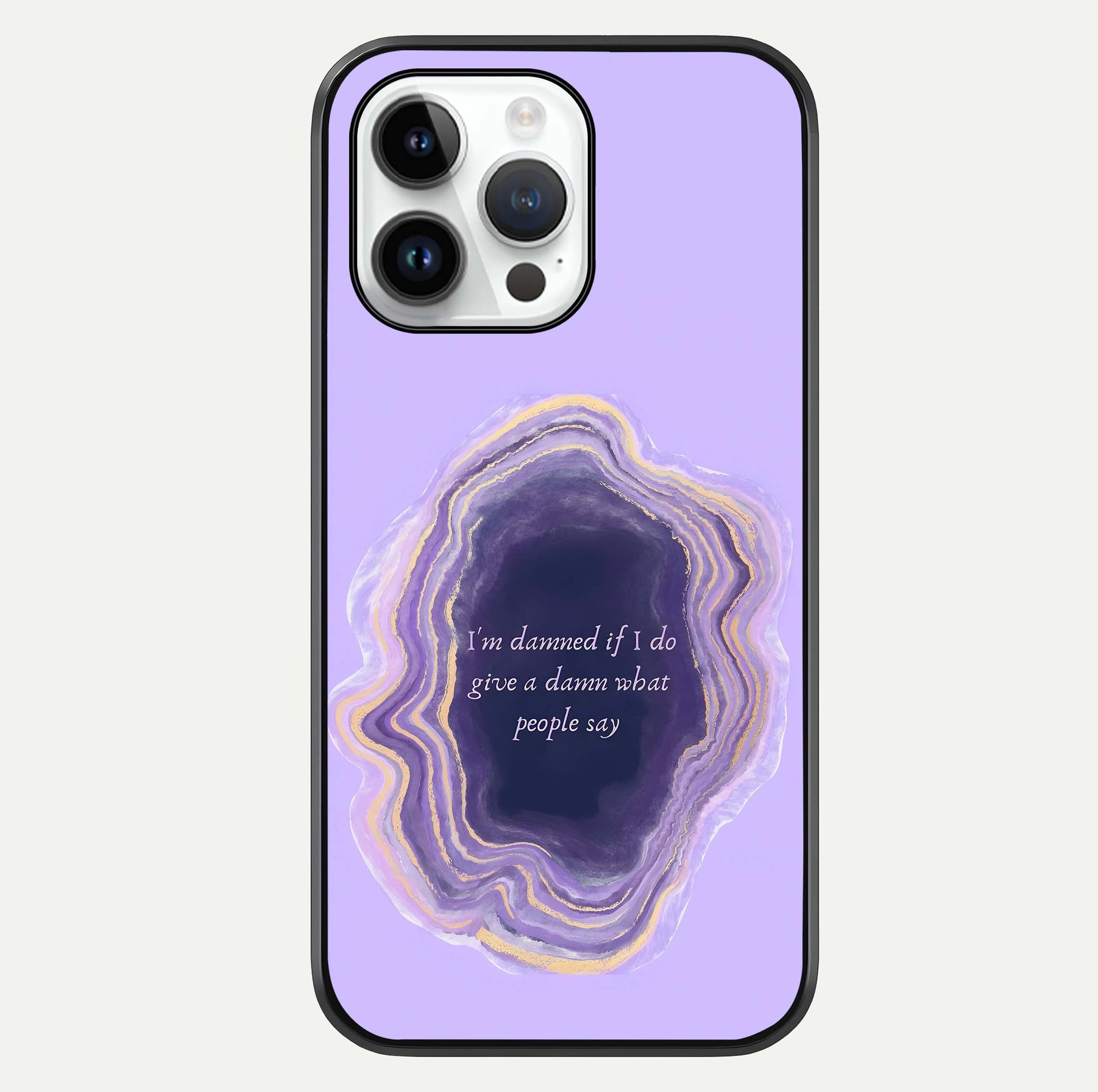 Damned People Quote Glass Case For iPhone 14 Pro by Custom World