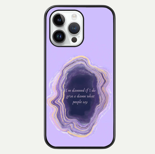 Damned People Quote Glass Case For iPhone 14 Pro by Custom World