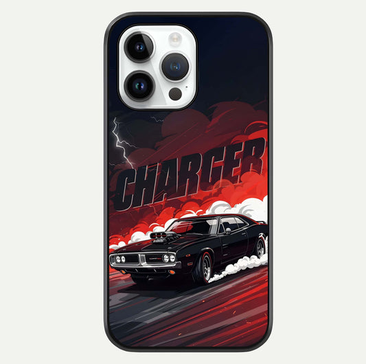 Dark Charger Fury Glass Case For iPhone 14 Pro by Custom World
