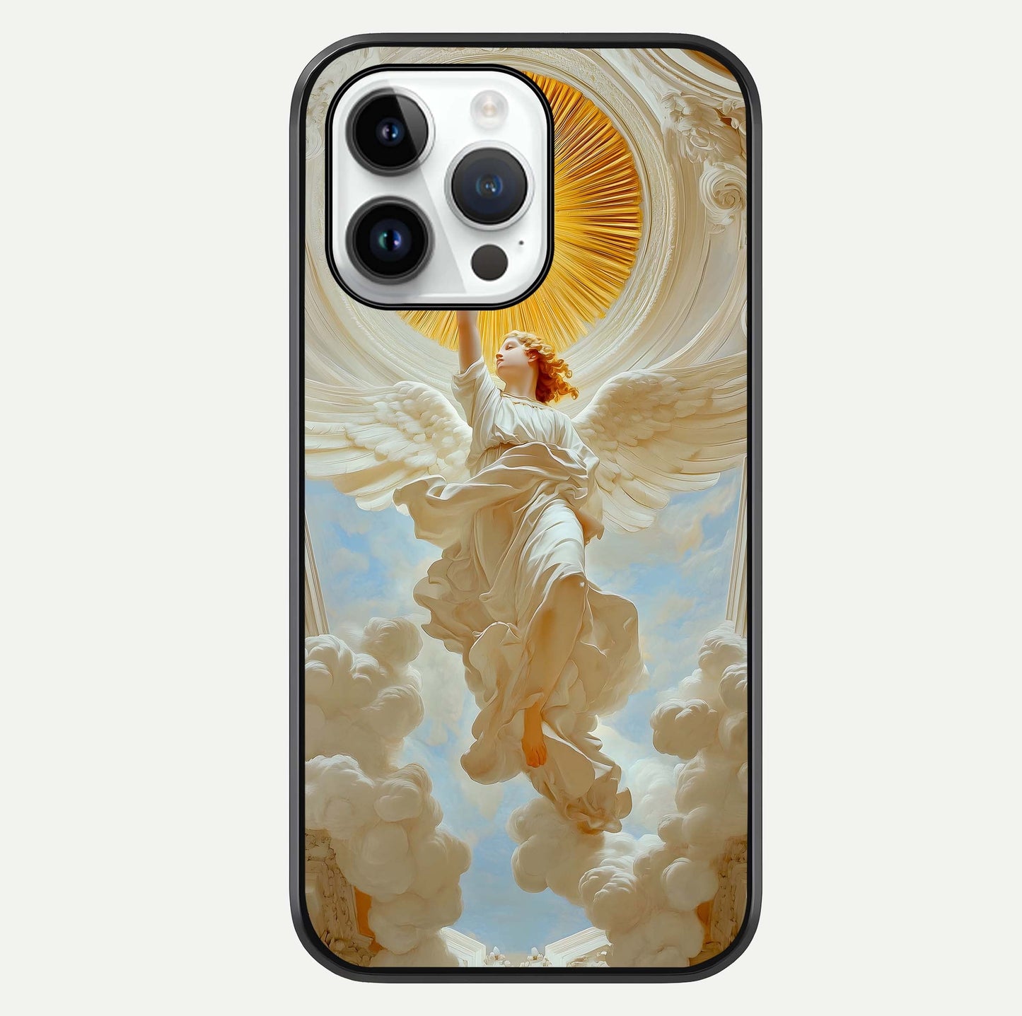 Divine Light Angel Glass Case For iPhone 14 Pro by Custom World