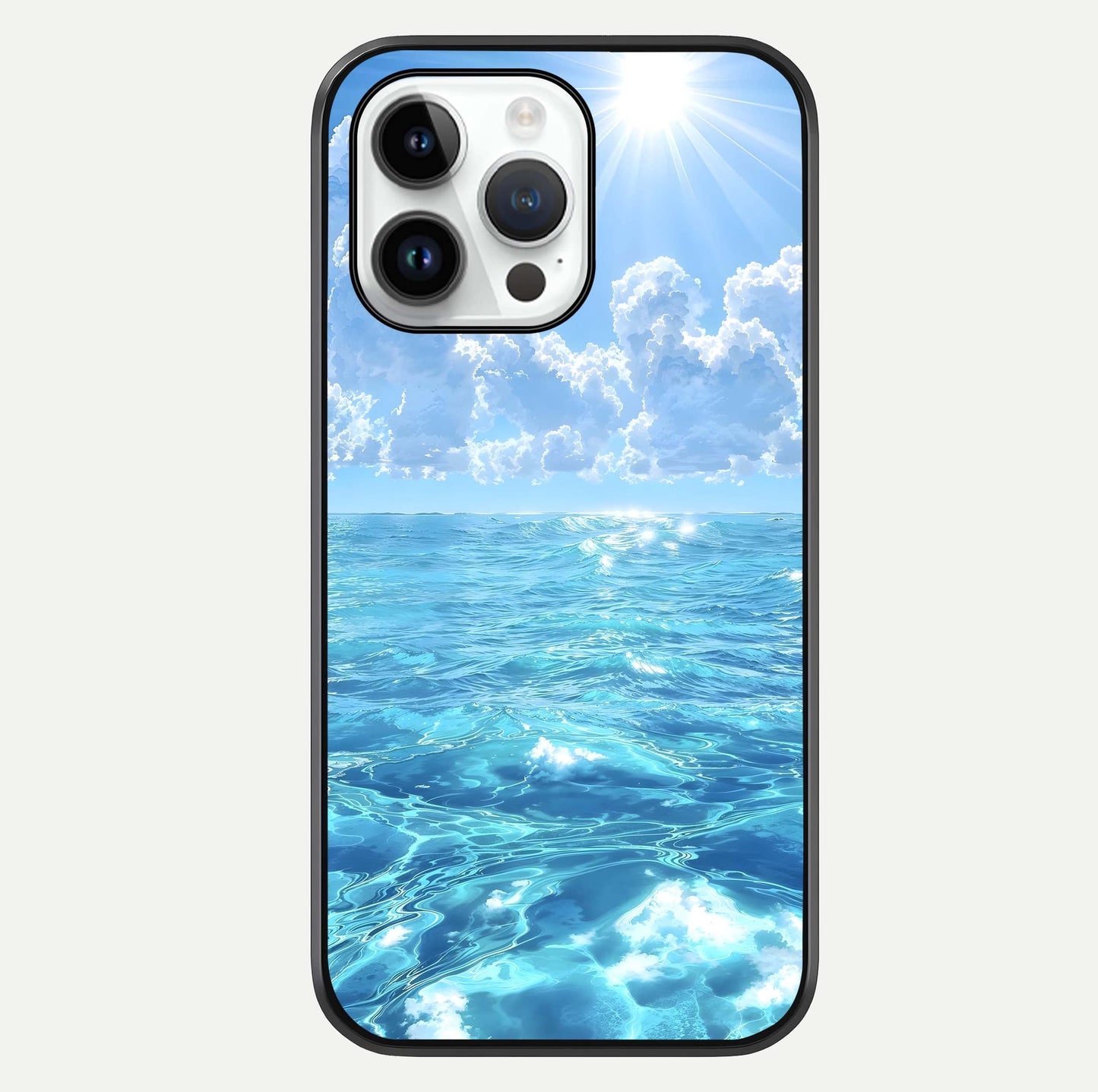 Endless Ocean Horizon Glass Case For iPhone 14 Pro by Custom World