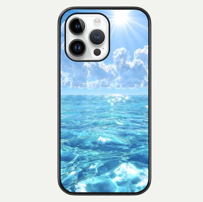 Endless Ocean Horizon Glass Case For iPhone 14 Pro by Custom World