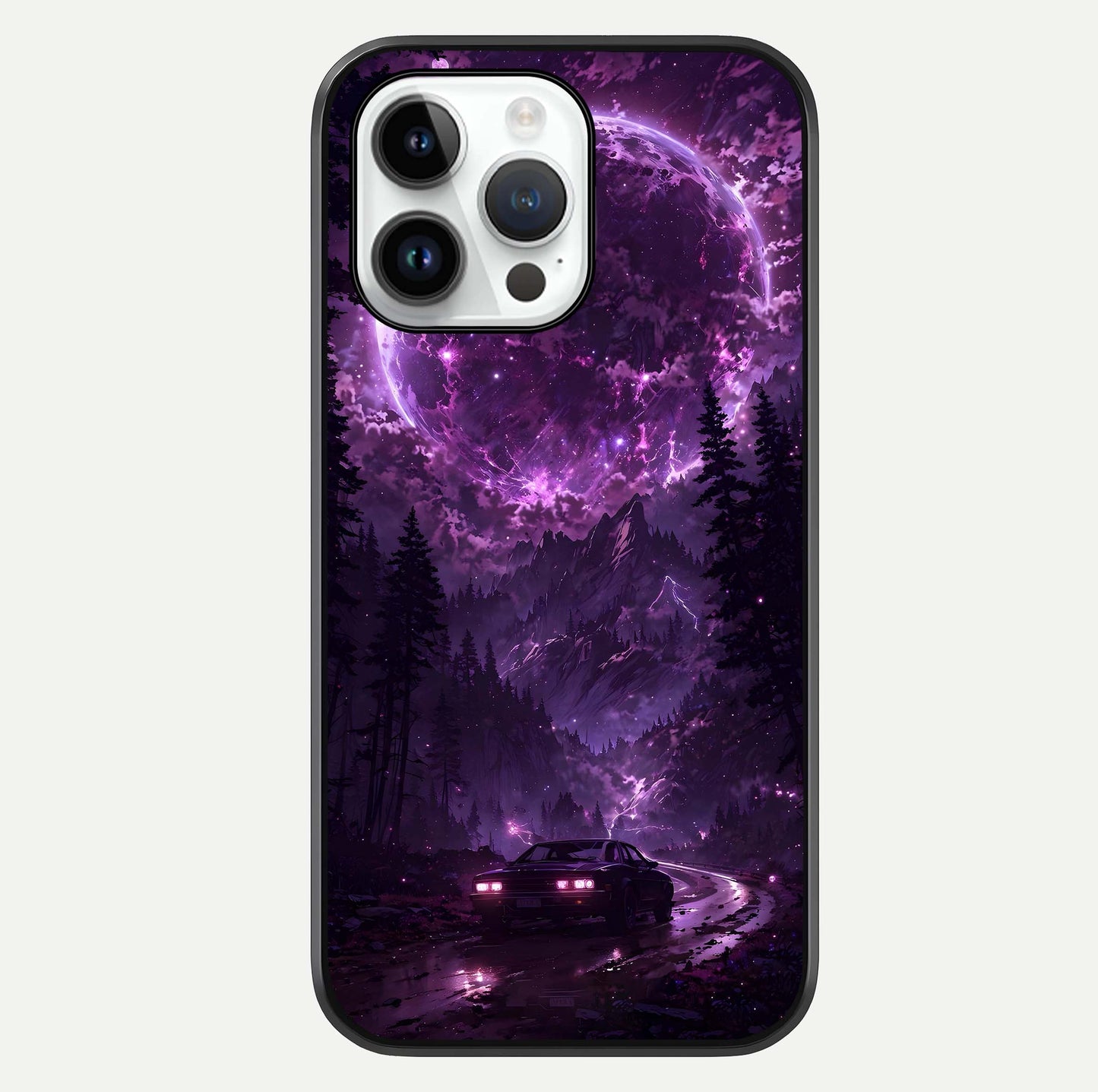 Eternal Cosmic Drive Glass Case For iPhone 14 Pro by Custom World