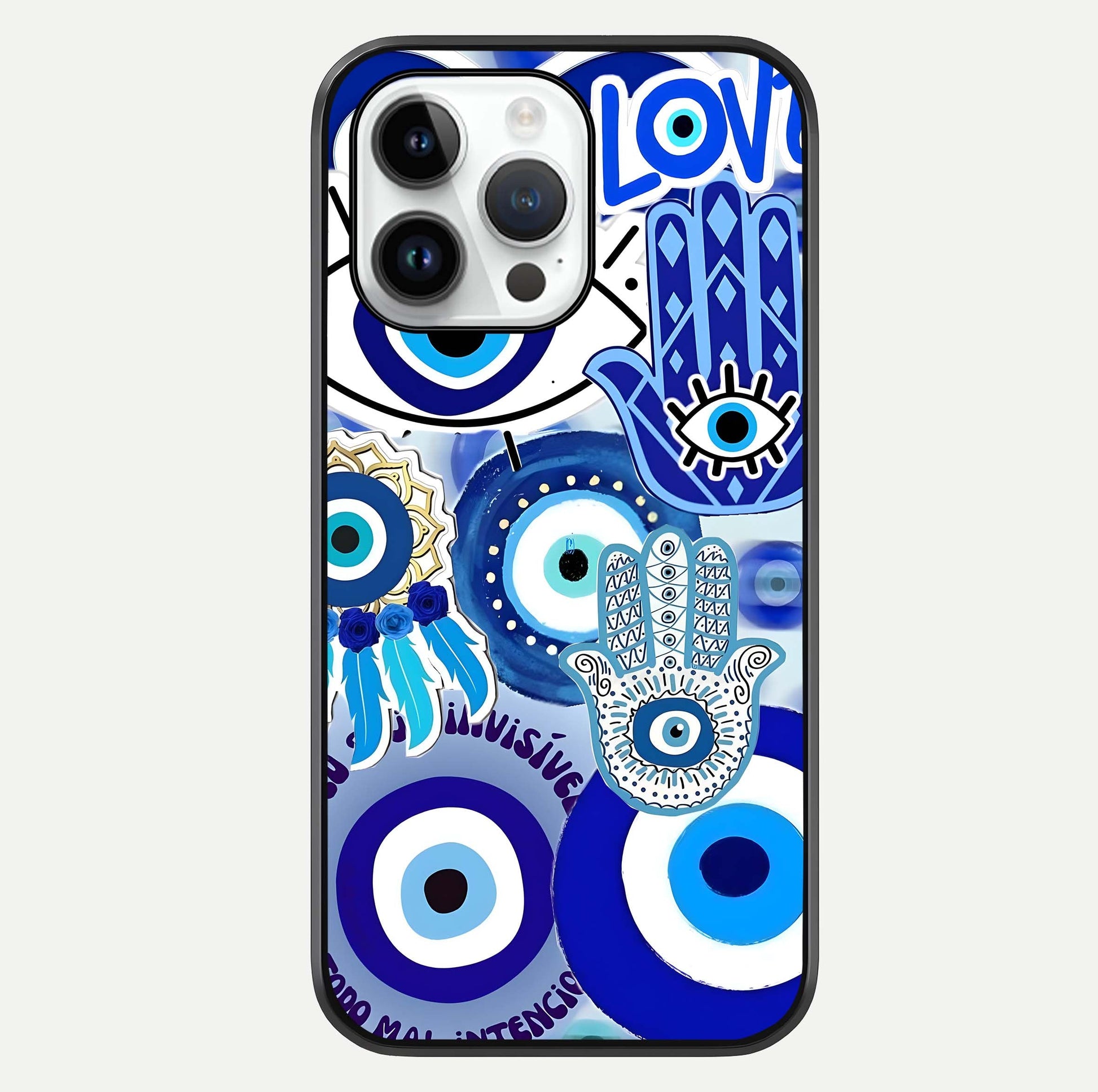 Evil Eyes Dream Glass Case For iPhone 14 Pro by Custom World