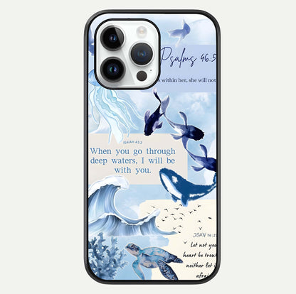 Faithful Ocean Promise Glass Case For iPhone 14 Pro by Custom World