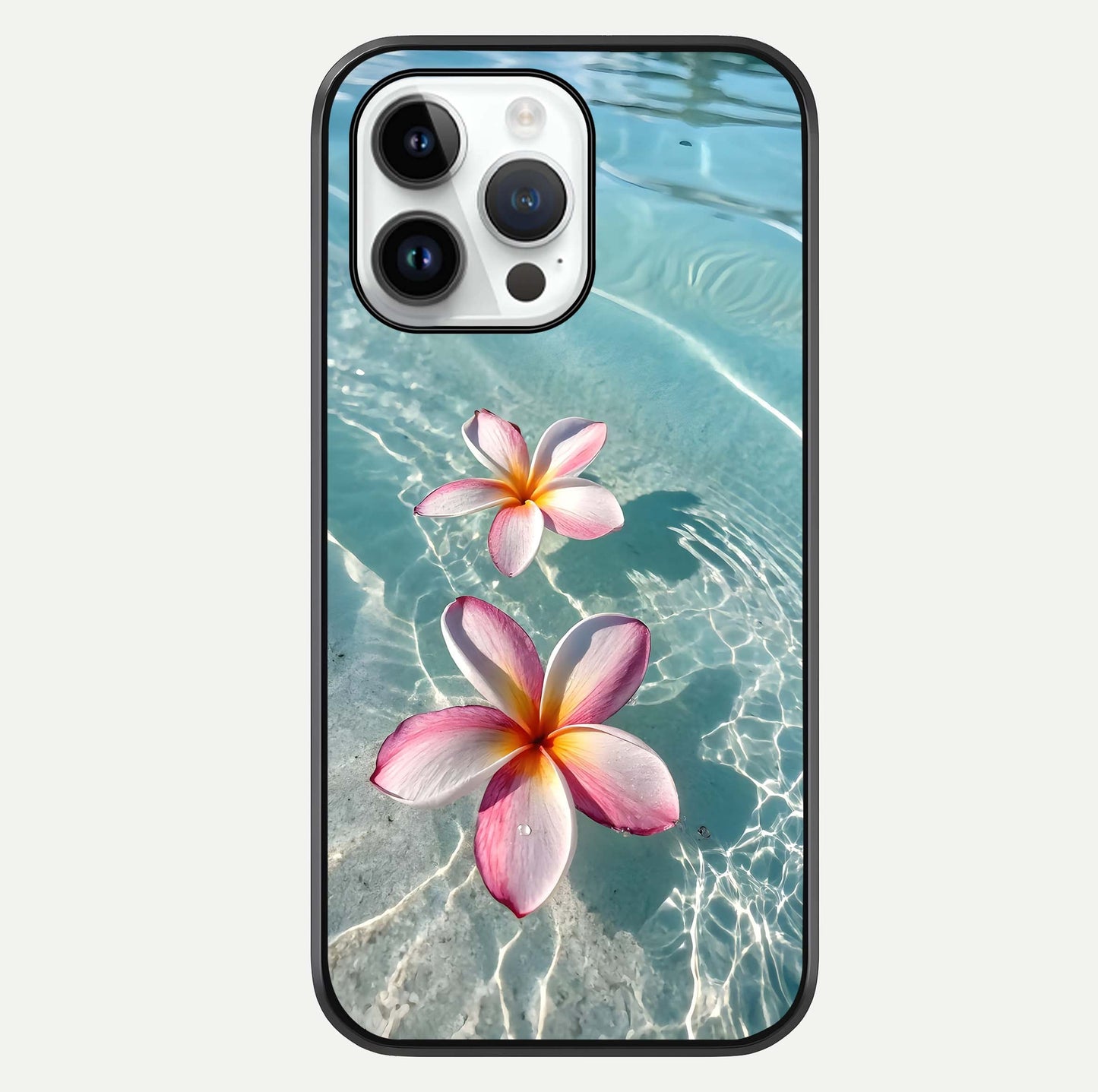 Floating Bloom Bliss Glass Case For iPhone 14 Pro by Custom World