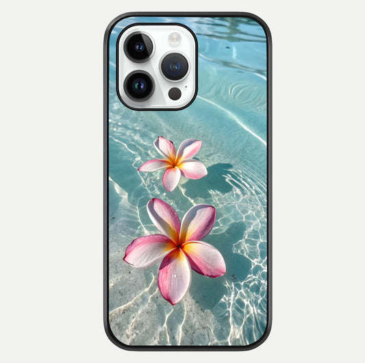 Floating Bloom Bliss Glass Case For iPhone 14 Pro by Custom World