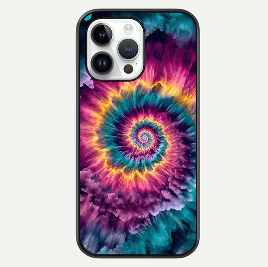 Galactic Spiral Burst Glass Case For iPhone 14 Pro by Custom World
