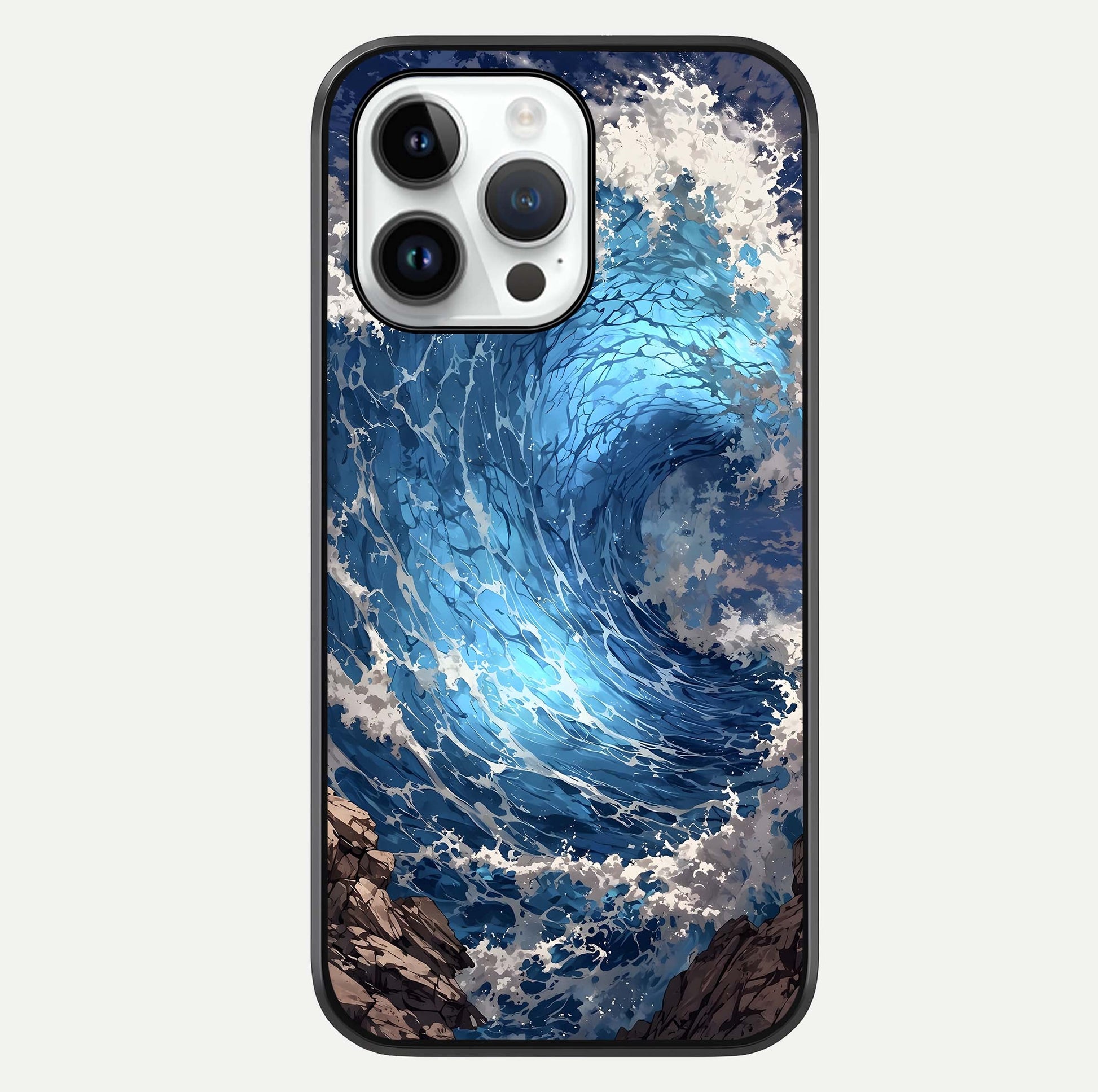 Giant Ocean Wave Glass Case For iPhone 14 Pro by Custom World