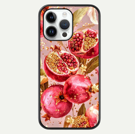 Golden Bloom Glow Glass Case For iPhone 14 Pro by Custom World
